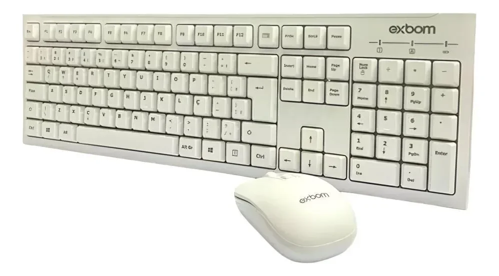 Imagem 3 de 3 do produto Teclado E Mouse Sem Fio Branco