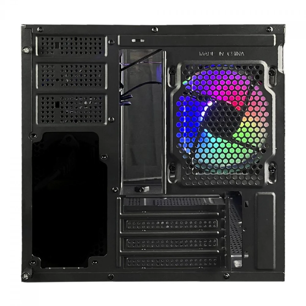 Imagem 2 de 5 do produto Gabinete Gamer Hayom Gb1787, Mini Tower, Vidro Temperado, M-atx, Com 3 Fans, Sem Fonte, Preto