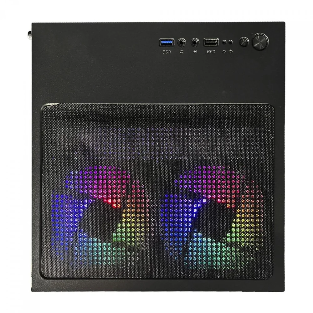 Imagem 5 de 5 do produto Gabinete Gamer Hayom Gb1787, Mini Tower, Vidro Temperado, M-atx, Com 3 Fans, Sem Fonte, Preto