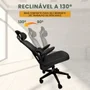 Cadeira Escritório Ergonômica Genebra B500 Luvinco Cor Preto Com Suporte Lombar Ajustável