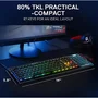 Teclado Gamer Horus Pro Tkl RGB Sem Fio Preto Layout Usa