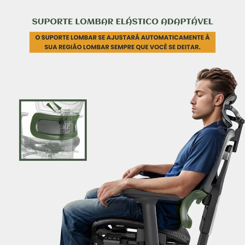 Cadeira De Escritório Ergonômica Mônaco Bt07 Luvinco Malha Respirável Com Suporte Lombar Adaptável Apoio Para Pés Retrátil Encosto Ajustável Seis Posições Cor Preta Suporta 200kg Cadeira De Escritório Ergonômica Mônaco Bt07 Luvinco Malha Respirável Com Suporte Lombar Adaptável Apoio Para Pés Retrátil Encosto Ajustável Seis Posições Cor Preta Suporta 200kg
