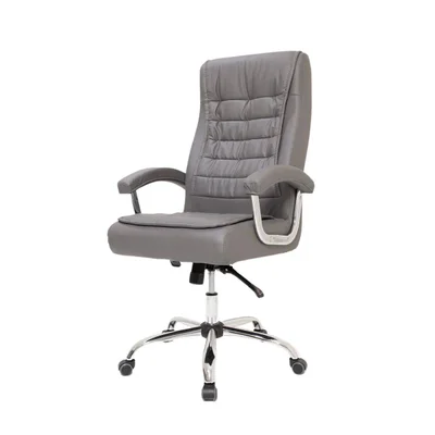 Cadeira De Escritório Miami Presidente Ergonômica Tecnológica Com 42 Molas Ensacadas Revestimento Pillow Top No Assento E No Encosto Com Sistema Relax E Trava Cor Cinza Luvinco