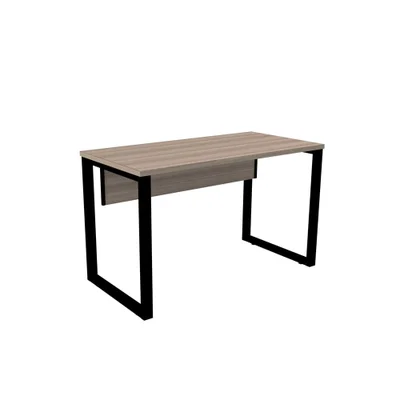 Mesa Escritório Pe25 Noce Naturalle Base Preta
