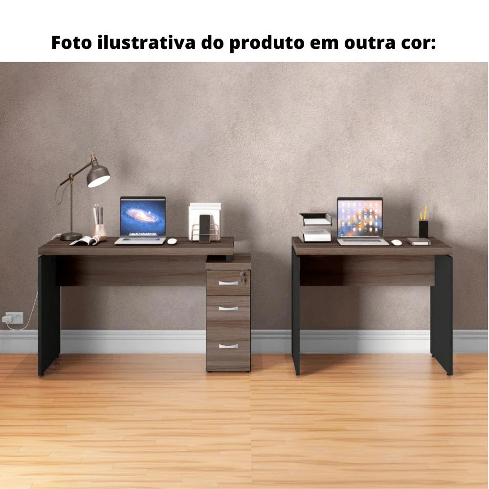 Imagem 2 de 2 do produto Mesa Escritório Pe40 Walnut Base Preta