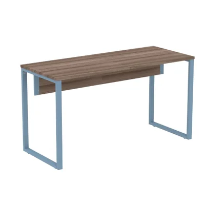 Mesa Escritório P25 Walnut C/ Pé Azul Dali