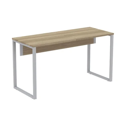 Mesa Escritório P25 Casablanca C/ Pé Vermelho