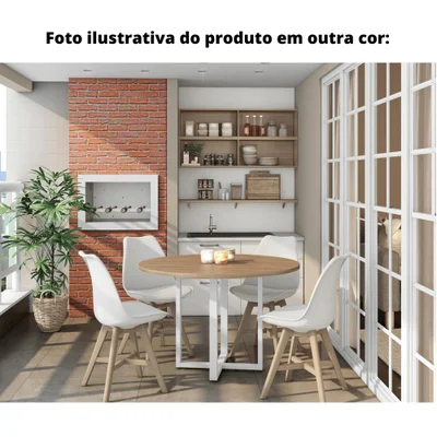 Mesa Reunião 110cm Tubular Casablanca Preta — foto 2