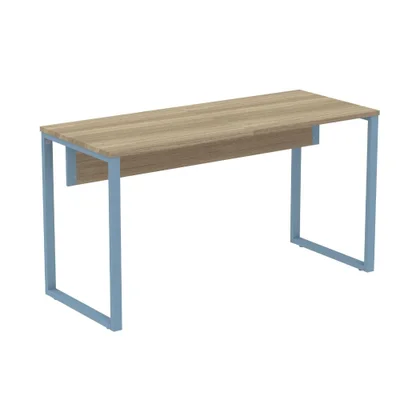 Mesa Escritório P25 Noce Naturalle C/ Pé Preto