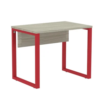 Mesa Escritório 90cm Casablanca Pé Vermelho