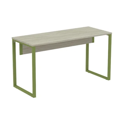 Mesa Escritório P25 Casablanca C/ Pé Verde