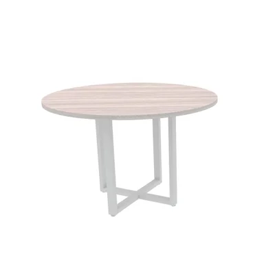 Mesa Reunião 110cm Tubular Casablanca Branca