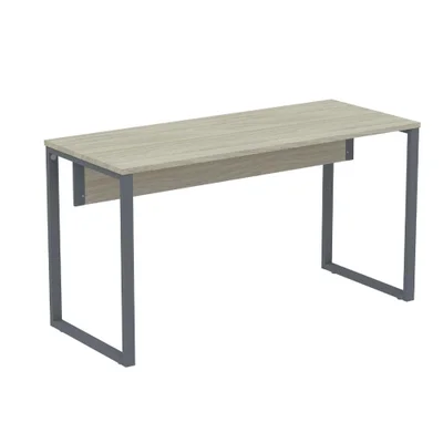 Mesa Escritório P25 Casablanca C/ Pé Preto