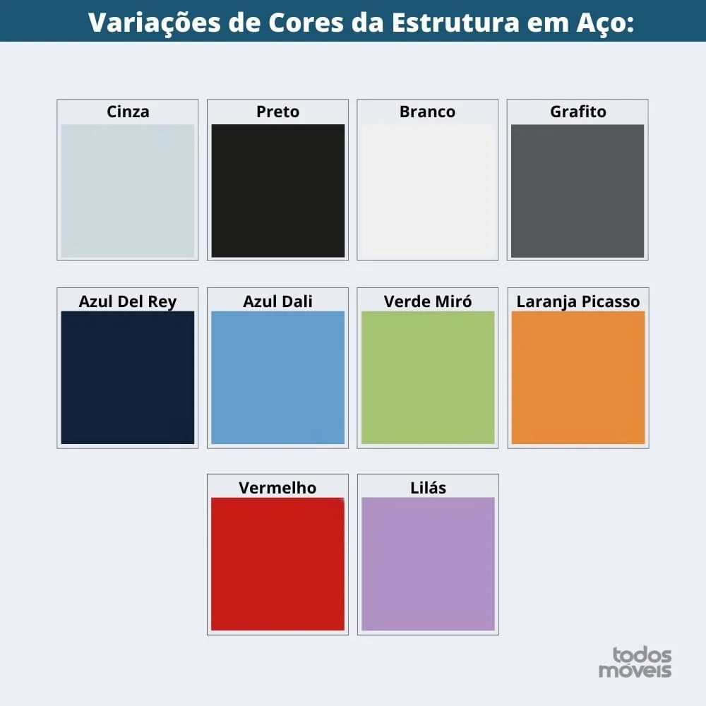 Imagem 5 de 5 do produto Mesa Escritório P25 Casablanca C/ Pé Grafito