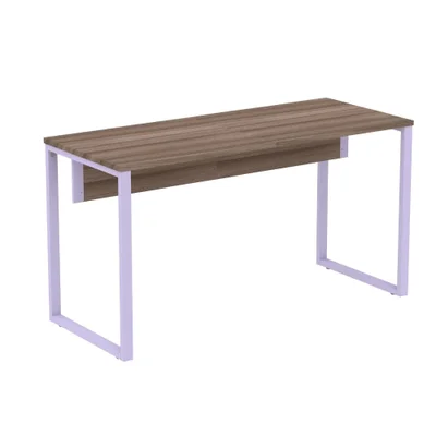 Mesa Escritório P25 Walnut C/ Pé Lilás