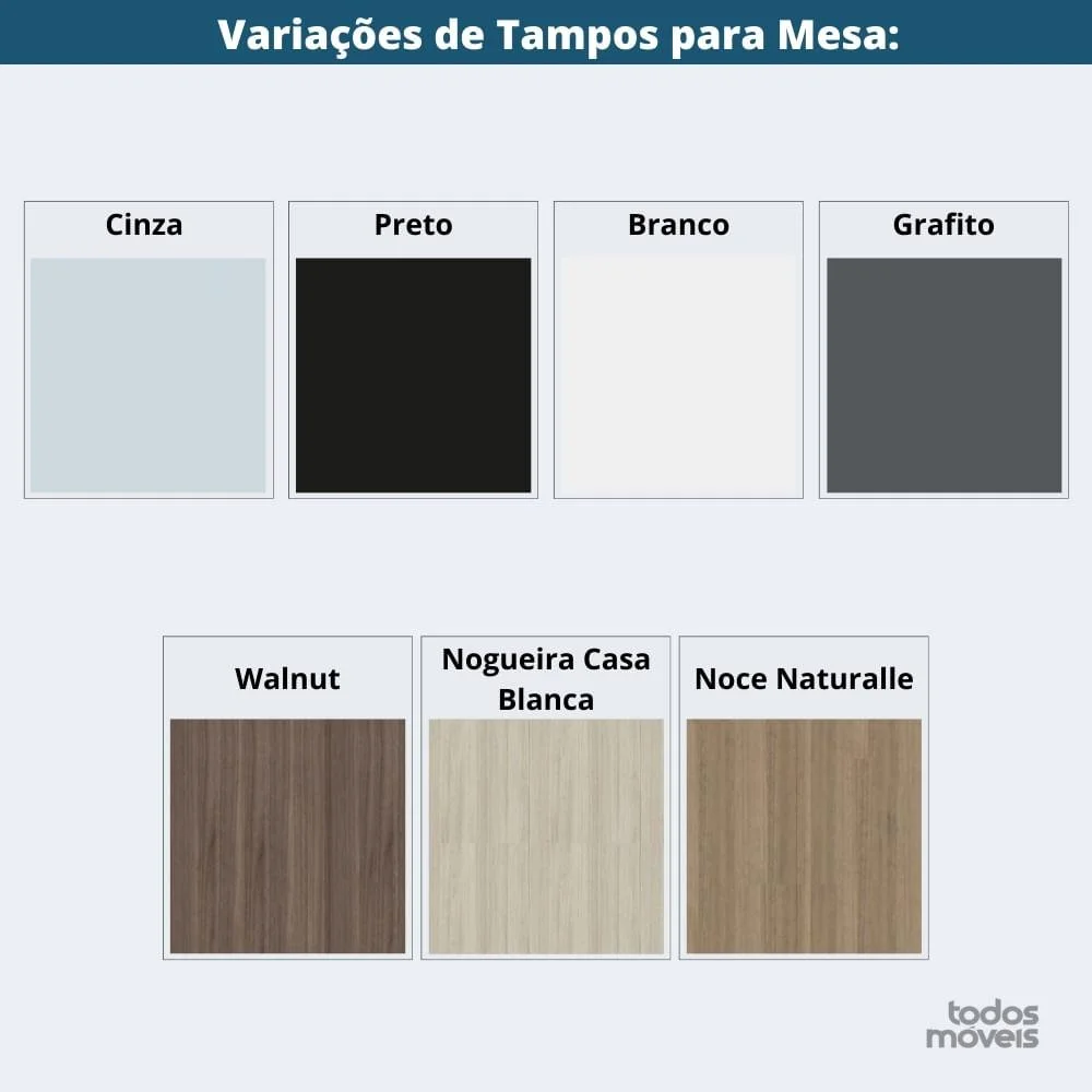 Imagem 4 de 5 do produto Mesa Escritório P25 Casablanca C/ Pé Verde Mirô