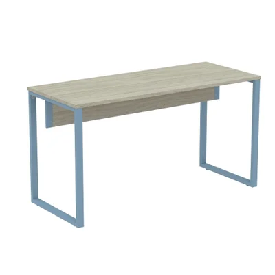 Mesa Escritório P25 Casablanca C/ Pé Azul Dali