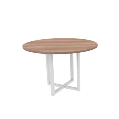 Mesa Reunião 110cm Tubular Noce Branca