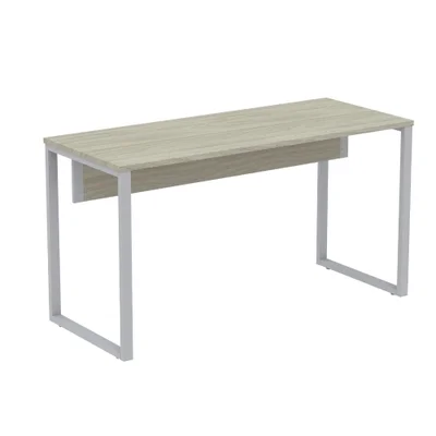 Mesa Escritório P25 Casablanca C/ Pé Cinza