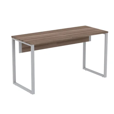Mesa Escritório P25 Walnut C/ Pé Cinza