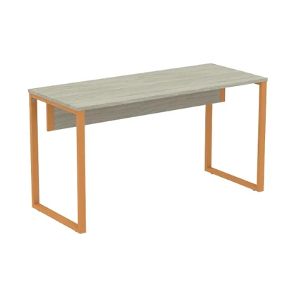 Mesa Escritório P25 Pandin Casablanca Pé Aço Laranja