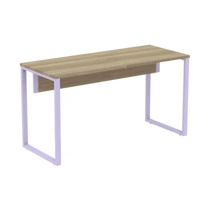 Mesa Escritório P25 Noce Naturalle C/ Pé Lilás