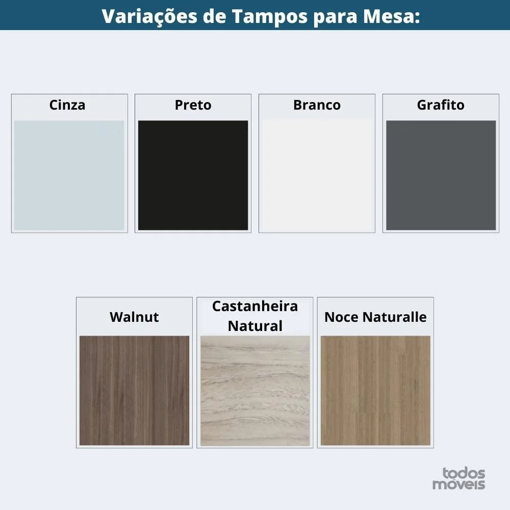 Imagem 2 de 5 do produto Mesa De Reunião P25 Pandin Grafito C/ Pé Verde Mirô