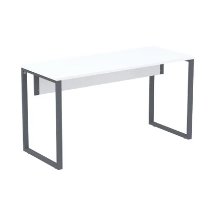 Mesa Escritório P25 Branco C/ Pé Grafito