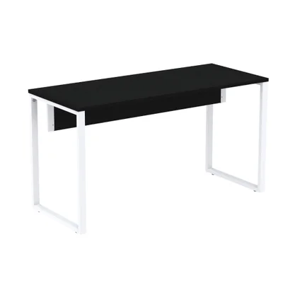 Mesa Escritório P25 Preto C/ Pé Branco