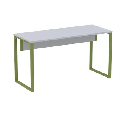 Mesa Escritório 120cm Cinza Pé Verde Mirô