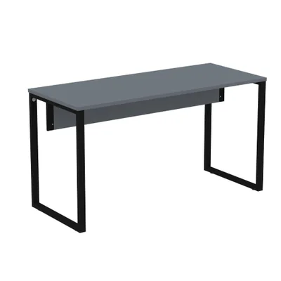 Mesa Escritório P25 Grafito C/ Pé Preto