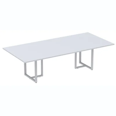 Mesa Reunião 260cm Cinza Base Cinza