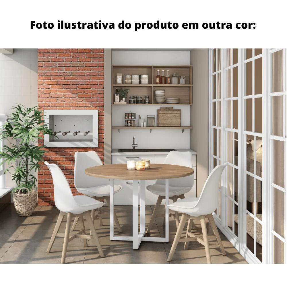 Imagem 2 de 2 do produto Mesa Reunião Redonda 110cm Casablanca Pé Preto