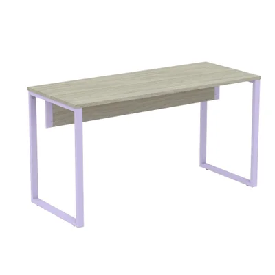Mesa Escritório P25 Casablanca C/ Pé Lilás