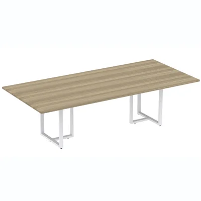 Mesa Reunião 200x90cm Tubular Casablanca Branca