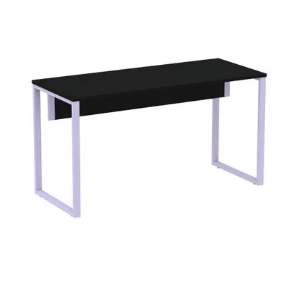 Mesa Escritório P25 Preto C/ Pé Lilás
