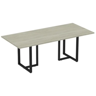 Mesa Reunião 260cm Casablanca Base Preta