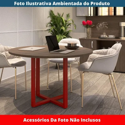 Mesa De Reunião P25 Pandin Walnut C/ Pé — foto 3