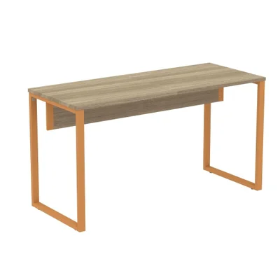 Mesa Escritório P25 Noce C/ Pé Laranja