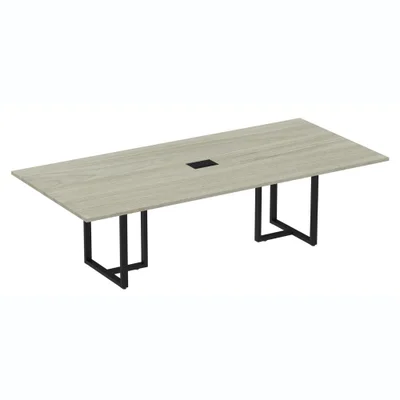 Mesa Reunião 260cm Caixa Tomada Casablanca Preta