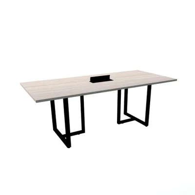 Mesa Reunião 200x90cm C/ Cx Tomada Casablanca