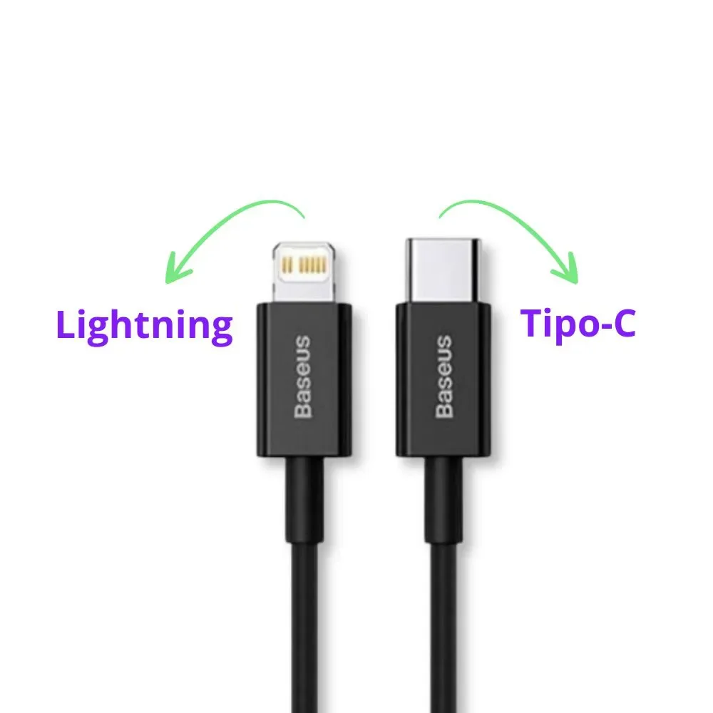 Imagem 2 de 5 do produto Carregador Turbo Baseus 20w Com Cabo Lightning