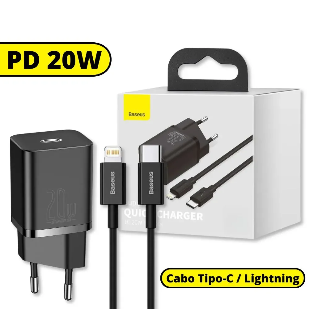 Imagem 3 de 5 do produto Carregador Turbo Baseus 20w Com Cabo Lightning
