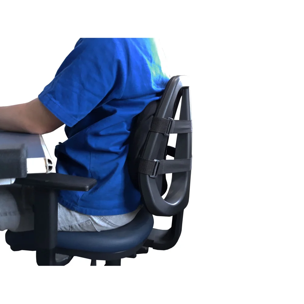 Imagem 2 de 3 do produto Apoio Ergonômico Encosto Lombar, Com 2 Cintas Elásticas, NR17, Preto