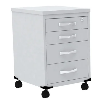 Gaveteiro Volante Pandin Branco Estrutura Branca