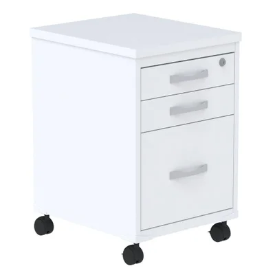 Gaveteiro Volante Pandin Branco Estrutura Branca