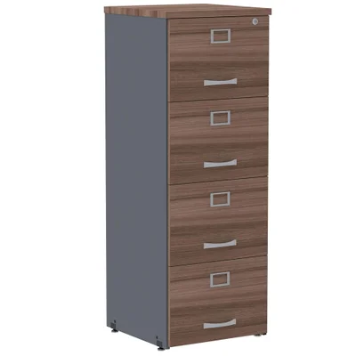 Arquivo Escritório Pandin Pe25 Walnut E Grafito