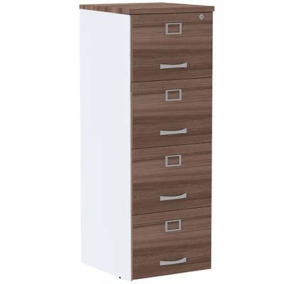Arquivo Escritório Pandin Pe25 Walnut E Branco