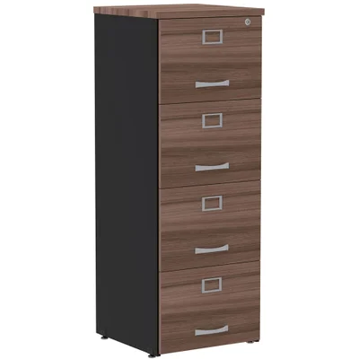 Arquivo Escritório Pandin Pe25 Walnut E Preto