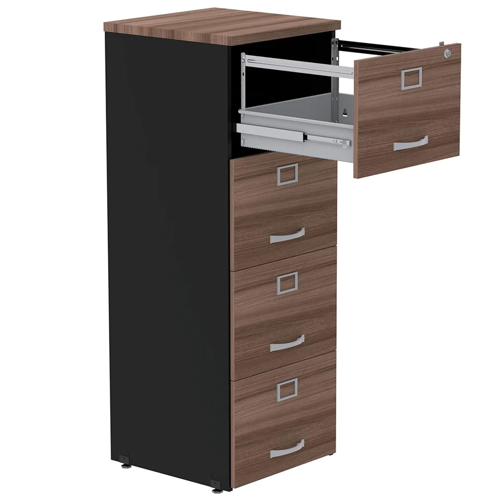 Imagem 3 de 3 do produto Arquivo Escritório Pandin Pe25 Walnut E Preto